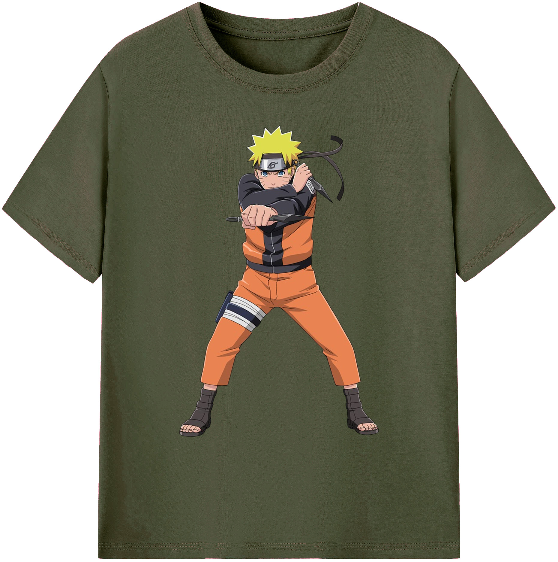 （画像用） NARUTO -ナルト- うずまき ナルト Uzumaki Naruto 綿100％ メンズ半袖Tシャツ｜肌触りやわらか＆通気性